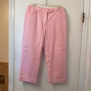 Casual Corner Annex pink cotton capris